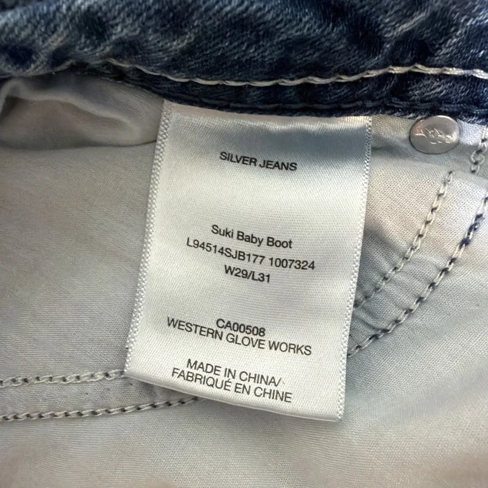 Silver Jeans Co Jeans Womens 29x31 Suki Mid Slim Boot Med Wash Denim